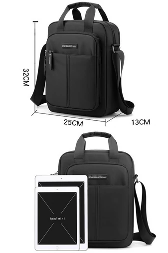 Čierna nepremokavá crossbody taška Bonluo veľkosť (32*25*13cm)
