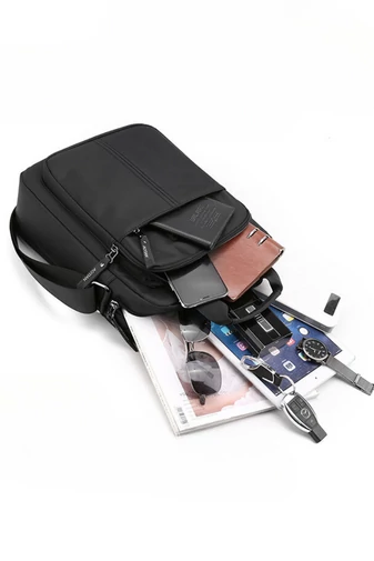 Čierna nepremokavá crossbody taška Bonluo veľkosť (32*25*13cm)
