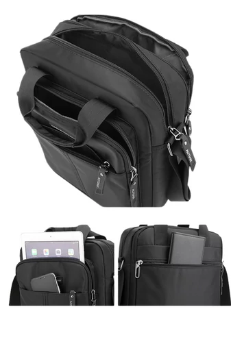 Čierna nepremokavá crossbody taška Bonluo veľkosť (32*25*13cm)