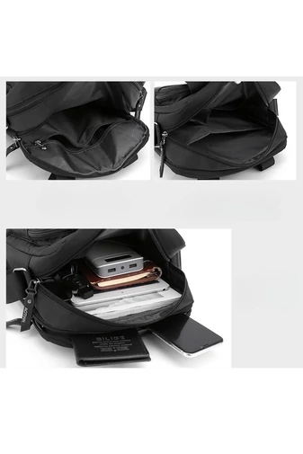 Čierna nepremokavá crossbody taška Bonluo veľkosť (32*25*13cm)
