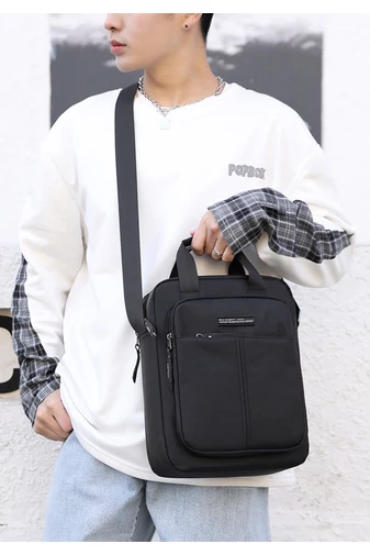 Čierna nepremokavá crossbody taška Bonluo veľkosť (32*25*13cm)