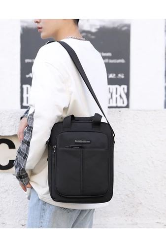 Čierna nepremokavá crossbody taška Bonluo veľkosť (32*25*13cm)