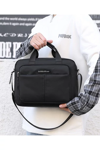 Čierna taška na notebook a crossbody taška Bonluo vyrobená z nepremokavého materiálu Malá veľkosť (25*32*12 cm)
