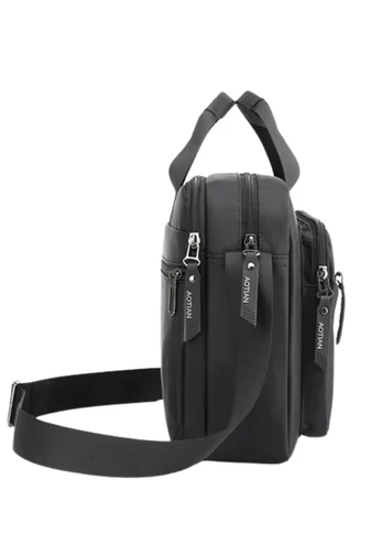 Čierna taška na notebook a crossbody taška Bonluo vyrobená z nepremokavého materiálu Malá veľkosť (25*32*12 cm)
