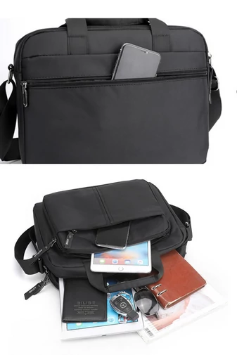 Čierna taška na notebook a crossbody taška Bonluo vyrobená z nepremokavého materiálu Malá veľkosť (25*32*12 cm)