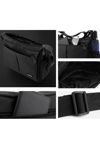 Tmavomodrá crossbody taška Bonluo pre mužov vyrobená z vodotesného materiálu Veľkosť (25*33*13cm)
