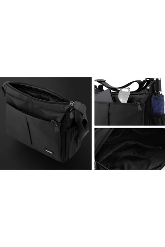 Tmavomodrá crossbody taška Bonluo pre mužov vyrobená z vodotesného materiálu Veľkosť (25*33*13cm)