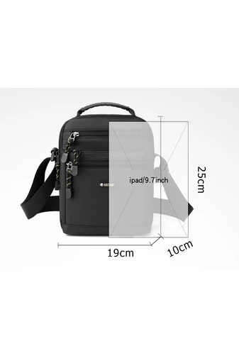 Sivá pánska Crossbody taška Bonluo z nepremokavého materiálu Veľkosť (25*21*8cm)