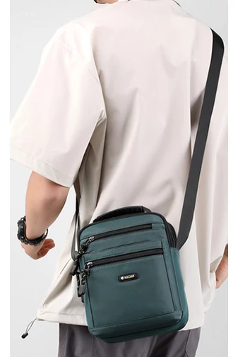 Modrá pánska Crossbody taška Bonluo z nepremokavého materiálu Veľkosť (25*21*8cm)
