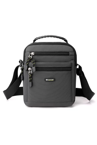 Sivá pánska Crossbody taška Bonluo z nepremokavého materiálu Veľkosť (25*21*8cm)