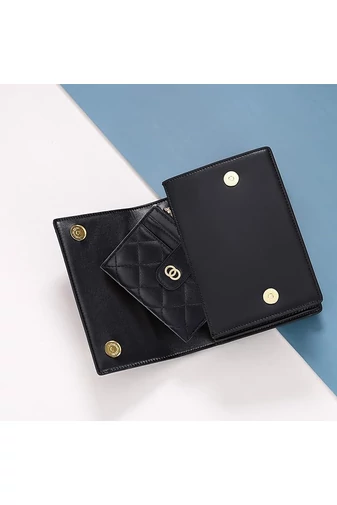 Dámska čierna mini peňaženka Bonluo z imitácie kože (13*9*2,5cm)