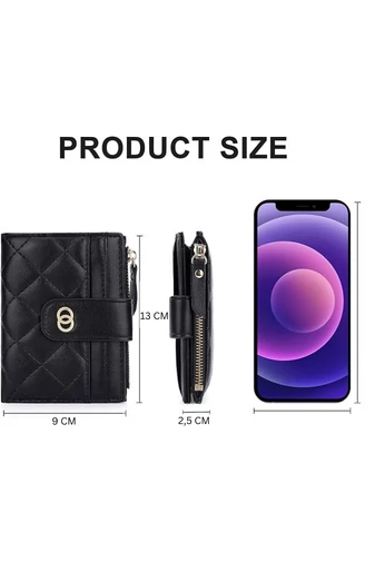 Dámska čierna mini peňaženka Bonluo z imitácie kože (13*9*2,5cm)