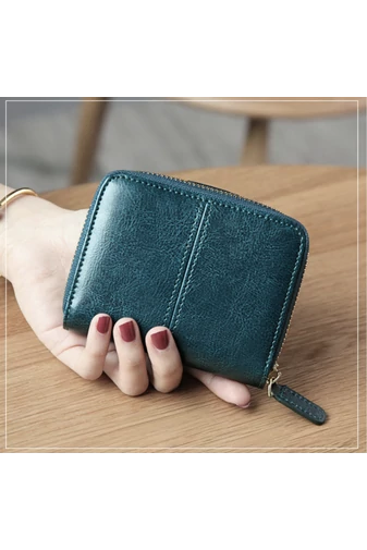 Dámska vínovočervená mini peňaženka Bonluo z prírodnej kože (11*10*3cm)