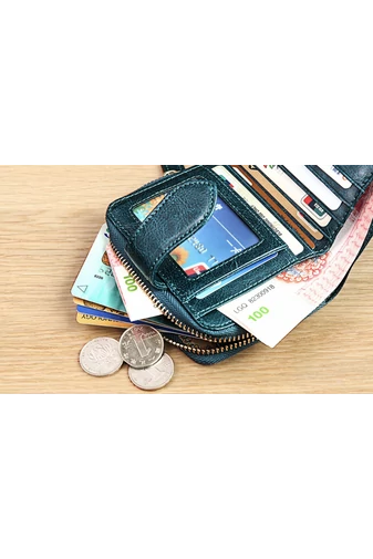 Dámska vínovočervená mini peňaženka Bonluo z prírodnej kože (11*10*3cm)