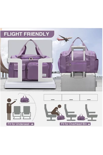 Bonluo Fialová Cestovná/fitness taška s priestorom na topánky veľkosť Wizzair (40x30x20) prémiová kvalita