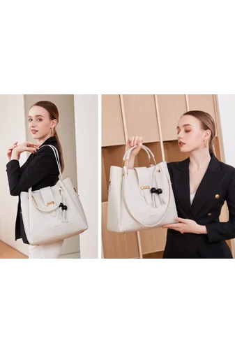 Bonluo súprava Hnedých kabeliek - cez rameno, crossbody a príležitostná (3ks)