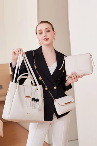Bonluo súprava Hnedých kabeliek - cez rameno, crossbody a príležitostná (3ks)