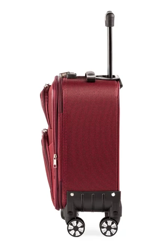 Leonardo Davinci vínový kufor s mäkkými stenami s možnosťou rozšírenia priestoru Veľkosť Wizzair 40*30*20cm