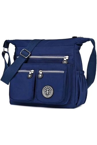 Bonluo kávová-hnedá Crossbody kabelka vyrobená z nepremokavého materiálu Veľkosť 22*29*12 cm