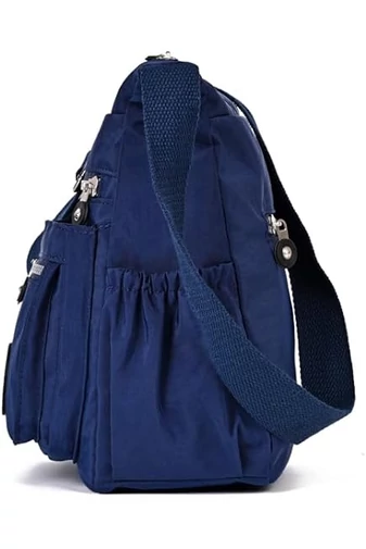 Bonluo kávová-hnedá Crossbody kabelka vyrobená z nepremokavého materiálu Veľkosť 22*29*12 cm