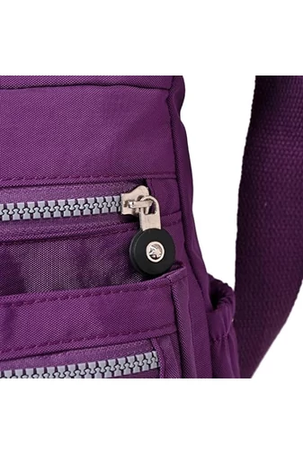 Bonluo fialová Crossbody kabelka vyrobená z nepremokavého materiálu Veľkosť 22*29*12 cm