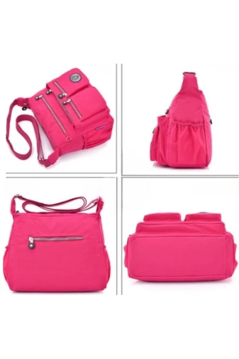 Bonluo kávová-hnedá Crossbody kabelka vyrobená z nepremokavého materiálu Veľkosť 22*29*12 cm