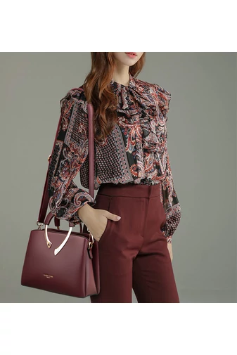Bonluo Čiernosivá kabelka/crossbody z imitácie kože Veľkosť 21*27*13cm