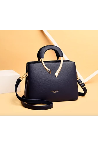Bonluo tmavomodrá Kabelka/Crossbody z imitácie kože Veľkosť 21*27*13cm