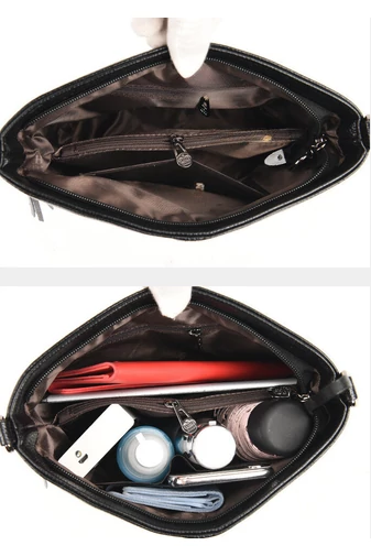Bonluo Čierna Crossbody kabelka z imitácie kože Veľkosť 20*21*10cm