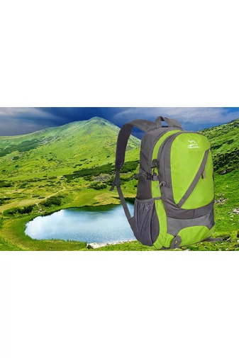 Červený turistický batoh z vodeodolného materiálu Rozmery 53*32*22cm Bonluo