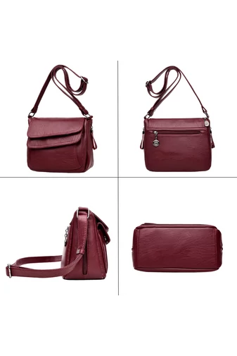 Maslová Crossbody kabelka z ekologickej kože Veľkosť 21*25*12cm