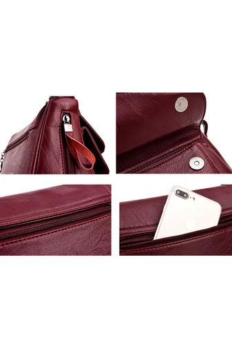 Maslová Crossbody kabelka z ekologickej kože Veľkosť 21*25*12cm