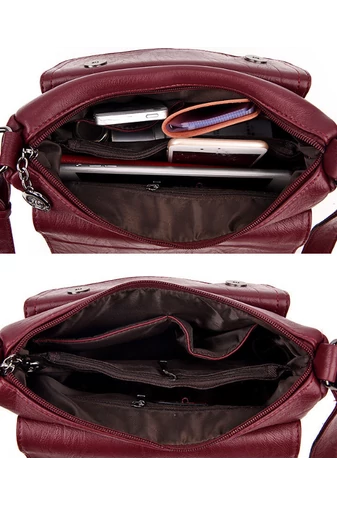 Maslová Crossbody kabelka z ekologickej kože Veľkosť 21*25*12cm