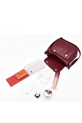 Maslová Crossbody kabelka z ekologickej kože Veľkosť 21*25*12cm