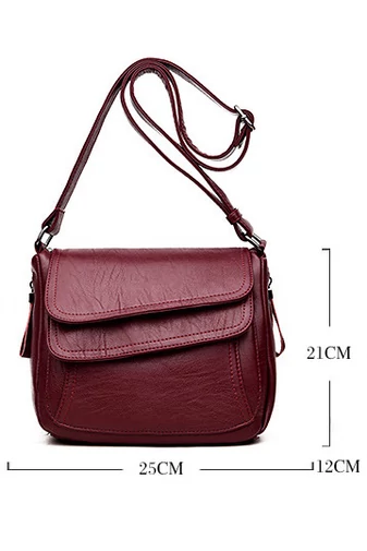 Maslová Crossbody kabelka z ekologickej kože Veľkosť 21*25*12cm