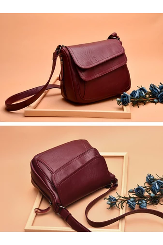 Maslová Crossbody kabelka z ekologickej kože Veľkosť 21*25*12cm