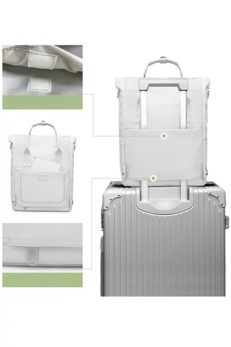 Ľadovo modrý rozšíriteľný batoh Bonluo prémiovej kvality vyrobený z vodotesného materiálu Veľkosť 36*26*11cm