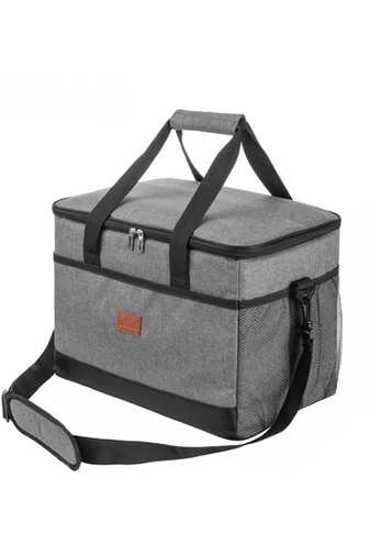 Sivá termoizolačná taška Bonluo vyrobená z vodotesného materiálu Veľkosť 31*42*28cm