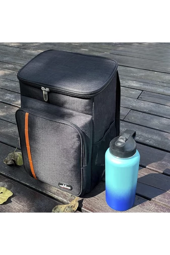 Čierny termoizolačný batoh Bonluo vyrobený z vodotesného materiálu Veľkosť 42*29*19cm