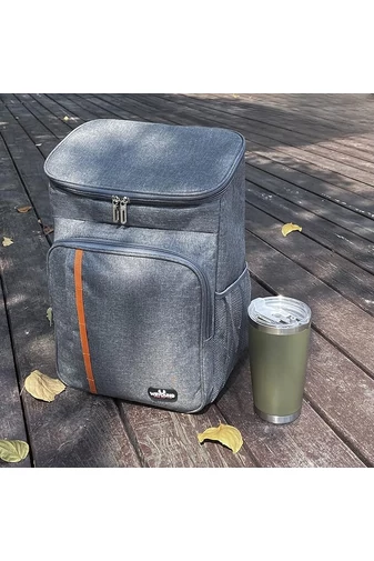 Sivý termoizolačný batoh Bonluo vyrobený z vodotesného materiálu Veľkosť 42*29*19cm