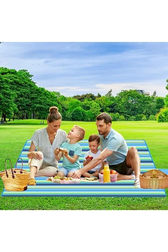 Modrá nepremokavá deka na piknik Bonluo Veľkosť 200*150cm