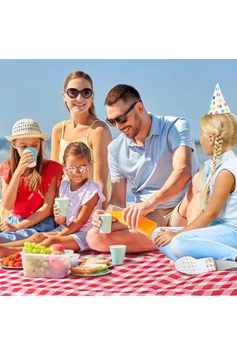 Červená kockovaná nepremokavá deka na piknik Bonluo Veľkosť 200*150cm