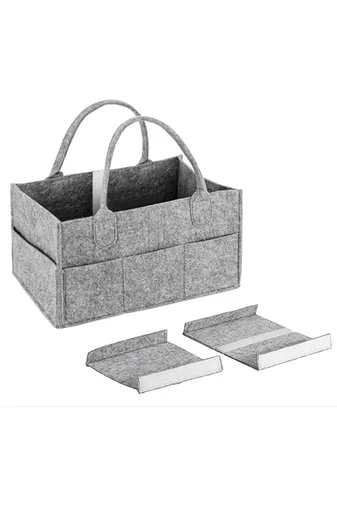 Sivý organizér/taška na plienky Veľkosť 18*33*23cm Bonluo