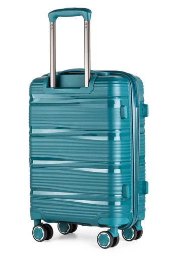 Tmavo-tyrkysový kufor Materiál Polypropylén Veľkosť (55*36*20cm)