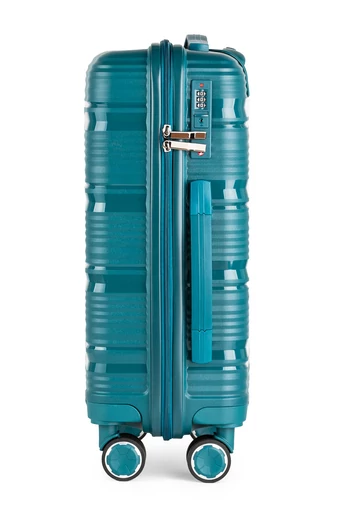 Tmavo-tyrkysový kufor Materiál Polypropylén Veľkosť (55*36*20cm)