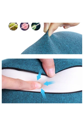 Bonluo Sivý cestovný vankúš na krk z pamäťovej peny 26*28cm