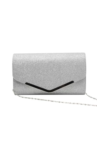 Bonluo strieborná elegantná dámska kabelka s trblietkami (24x14x5cm)