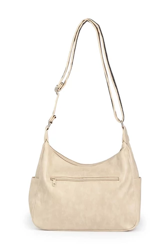 RJ  Béžová dámska crossbody kabelka z umelej kože