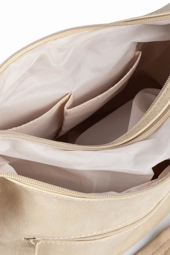 RJ  Béžová dámska crossbody kabelka z umelej kože