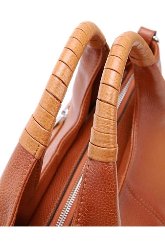 Elegantná hnedá kabelka Bonluo z imitácie kože (19*32*13cm)